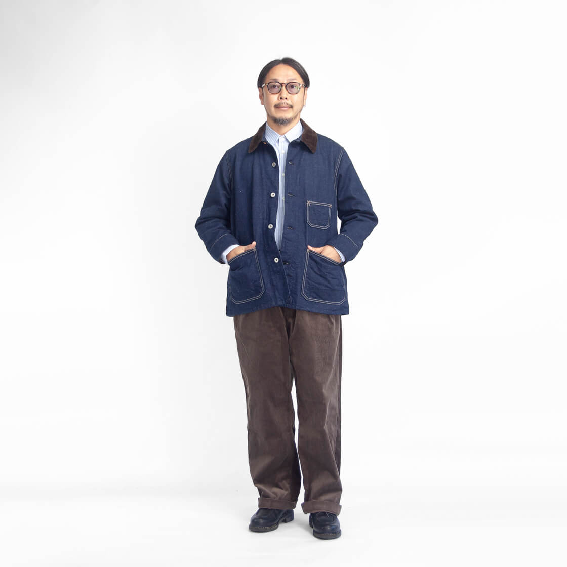 FOB FACTORY FOBファクトリー ブランケットライナー デニムチョア