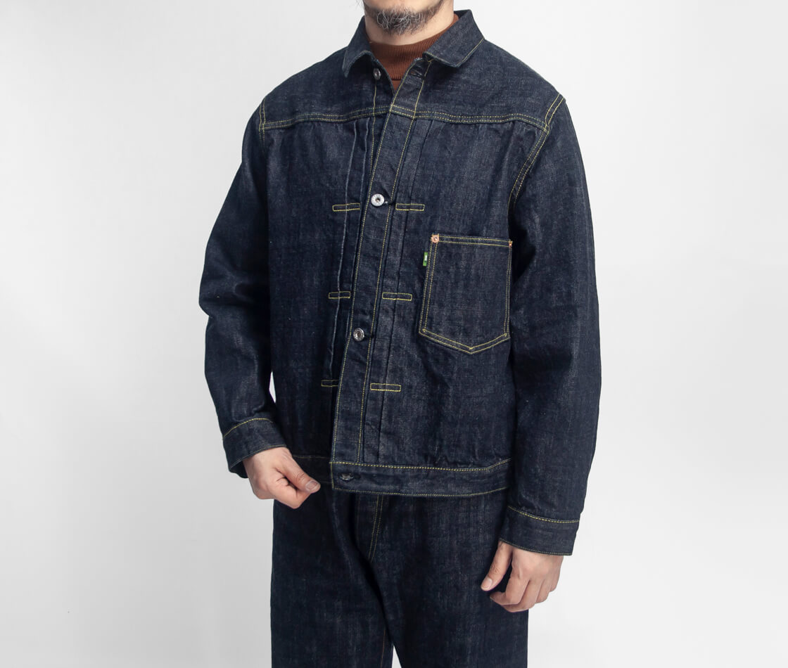 FOB FACTORY FOBファクトリー F2460 大戦モデル セルビッチデニムジャケット セットアップ対応 日本製 メンズ