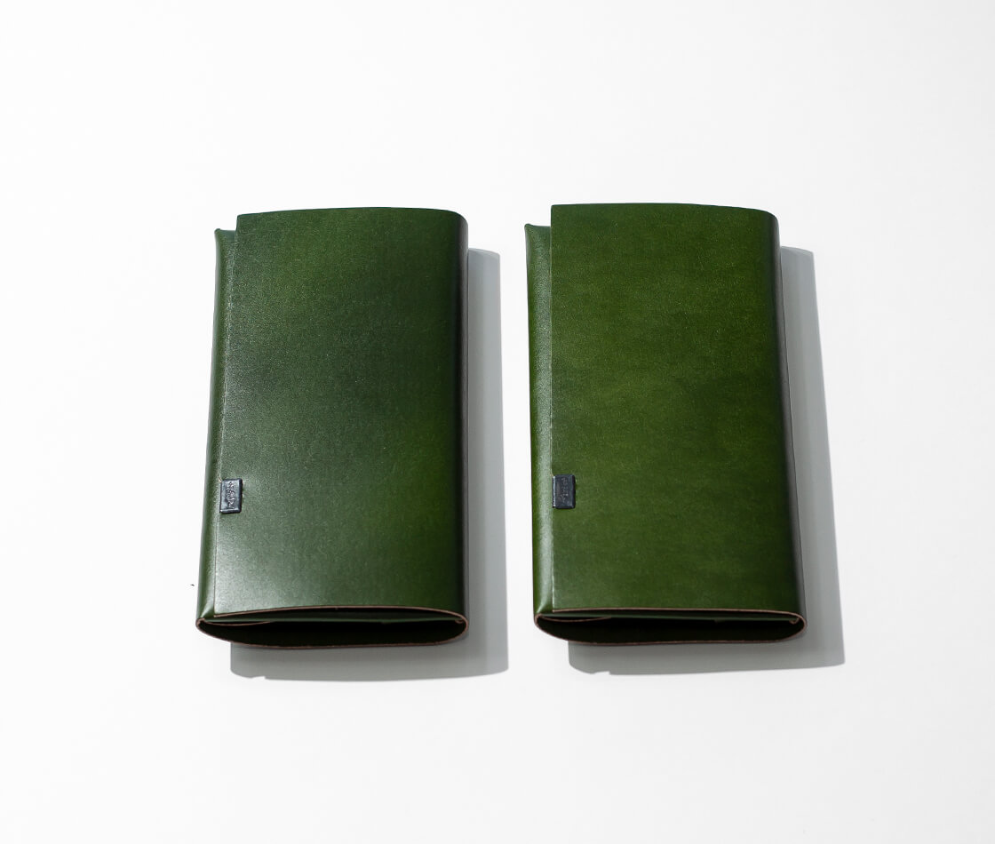 所作 shosa 長財布 ロングウォレット 抹茶 本革 レザー 日本製 メンズ レディース