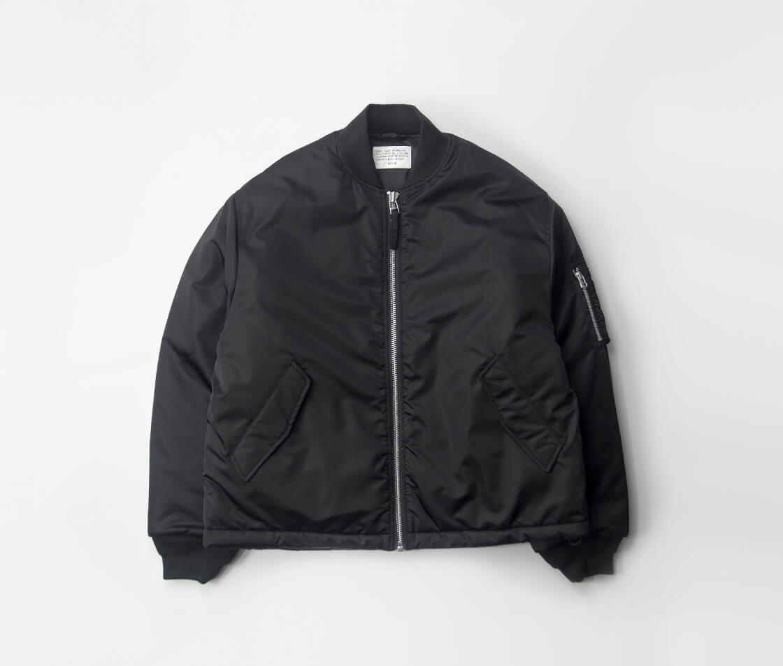 CALIFORNIA SPORTSWEAR カリフォルニアスポーツウェア 裾リブなし MA-1 中綿フライトジャケット メンズ