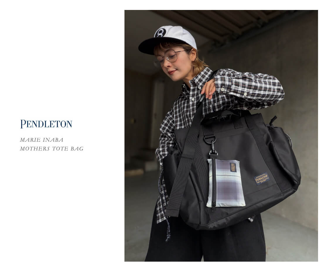PENDLETON ペンドルトン INABA MARIE イナバマリエ コラボ マザーズバッグ トートバッグ ショルダーバッグ