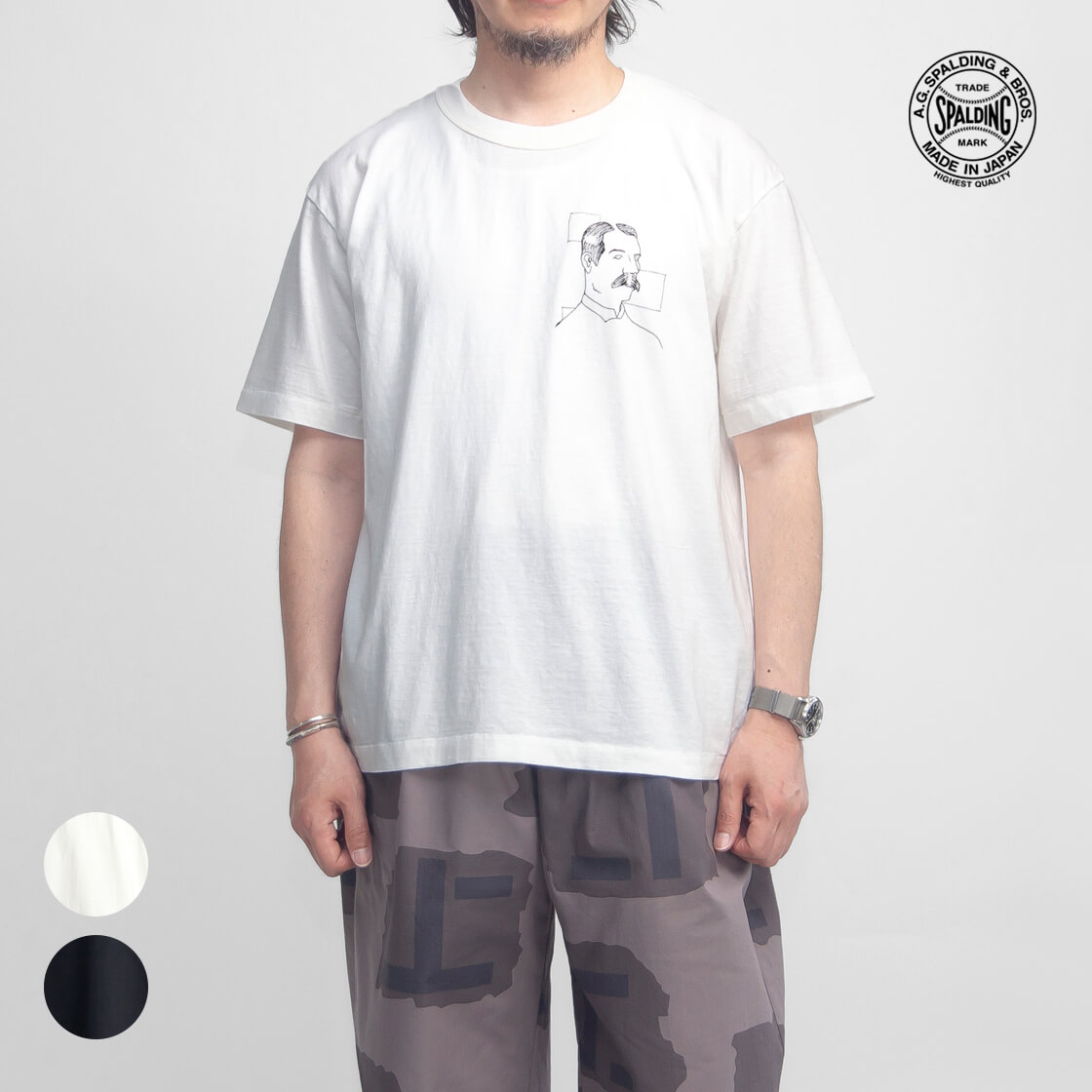 A.G.SPALDING＆BROS A.G.スポルディング＆ブロス プリントTシャツ 日本製 バックプリント BOXER DANCE GRAPHIC