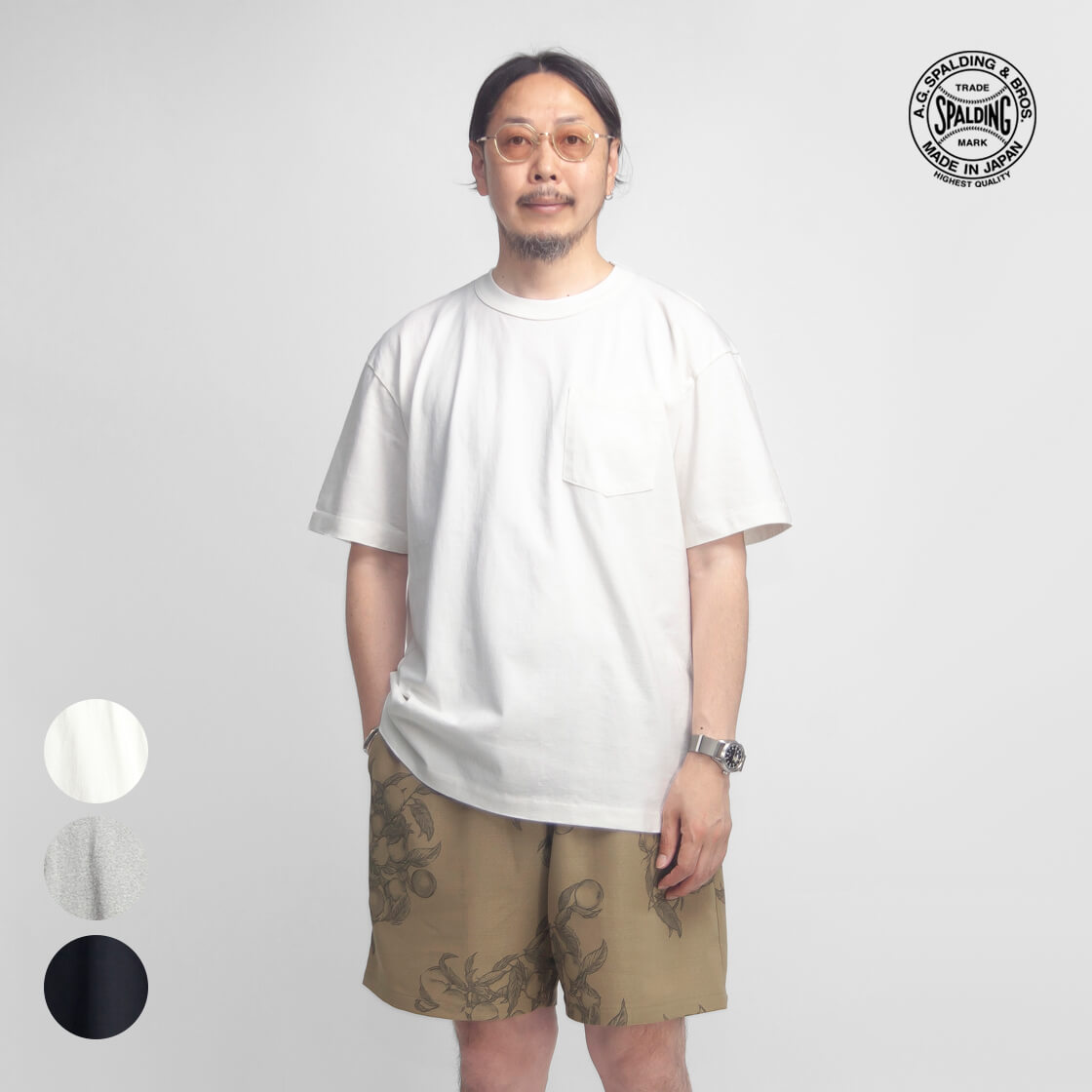 A.G.SPALDING&BROS A.G.スポルディング&ブロス ヘビーウエイト ポケットTシャツ 日本製 メンズ