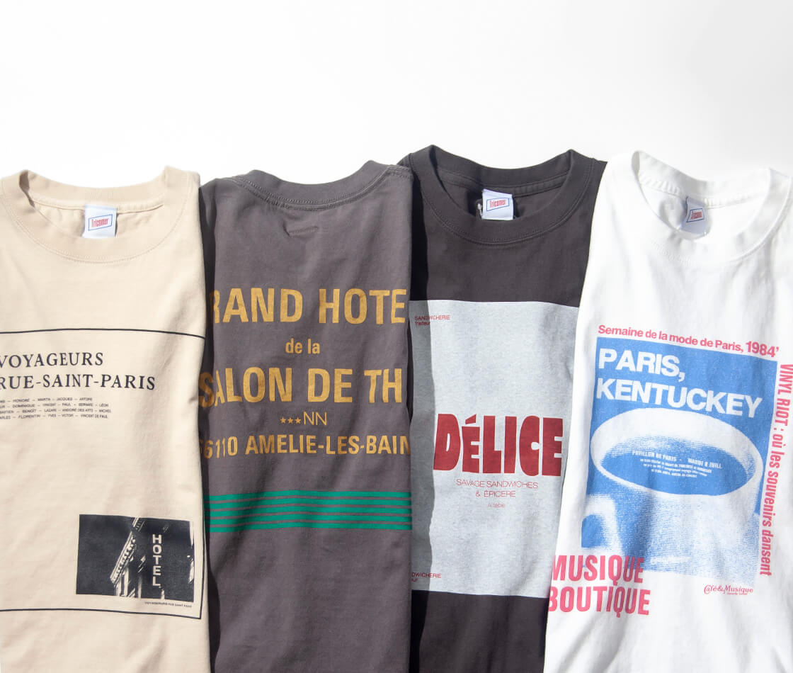 TRICOMER トリコメル フレンチ ロゴ プリントTシャツ レディース