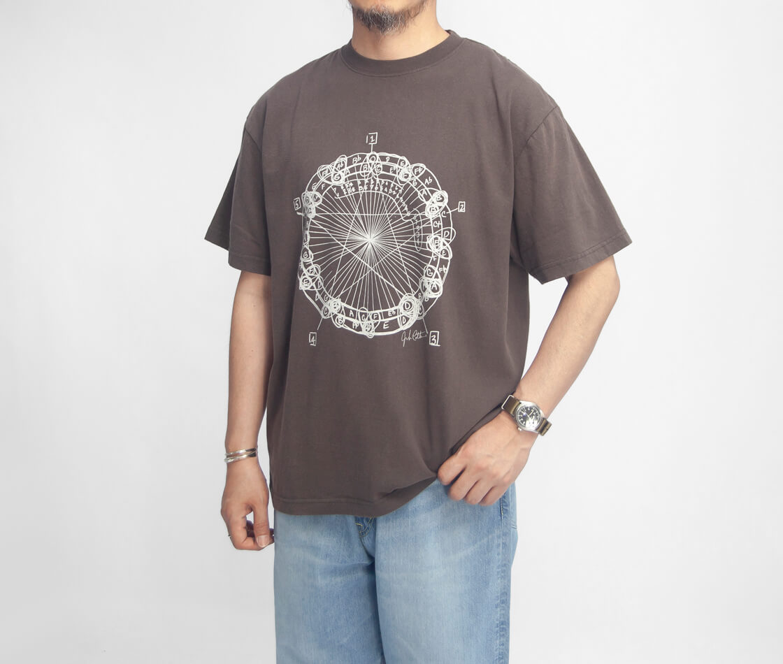 WORN FREE ウォーンフリー ジョン・コルトレーン CIRCLE プリントTシャツ ヴィンテージウォッシュ メンズ