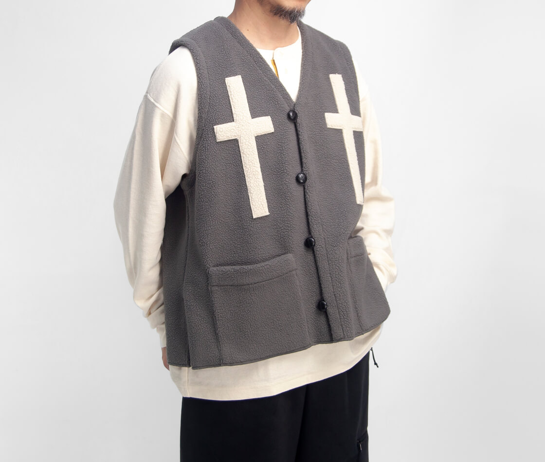 BURLAP OUTFITTER バーラップアウトフィッター ポーラテック パイル クロスベスト メンズ