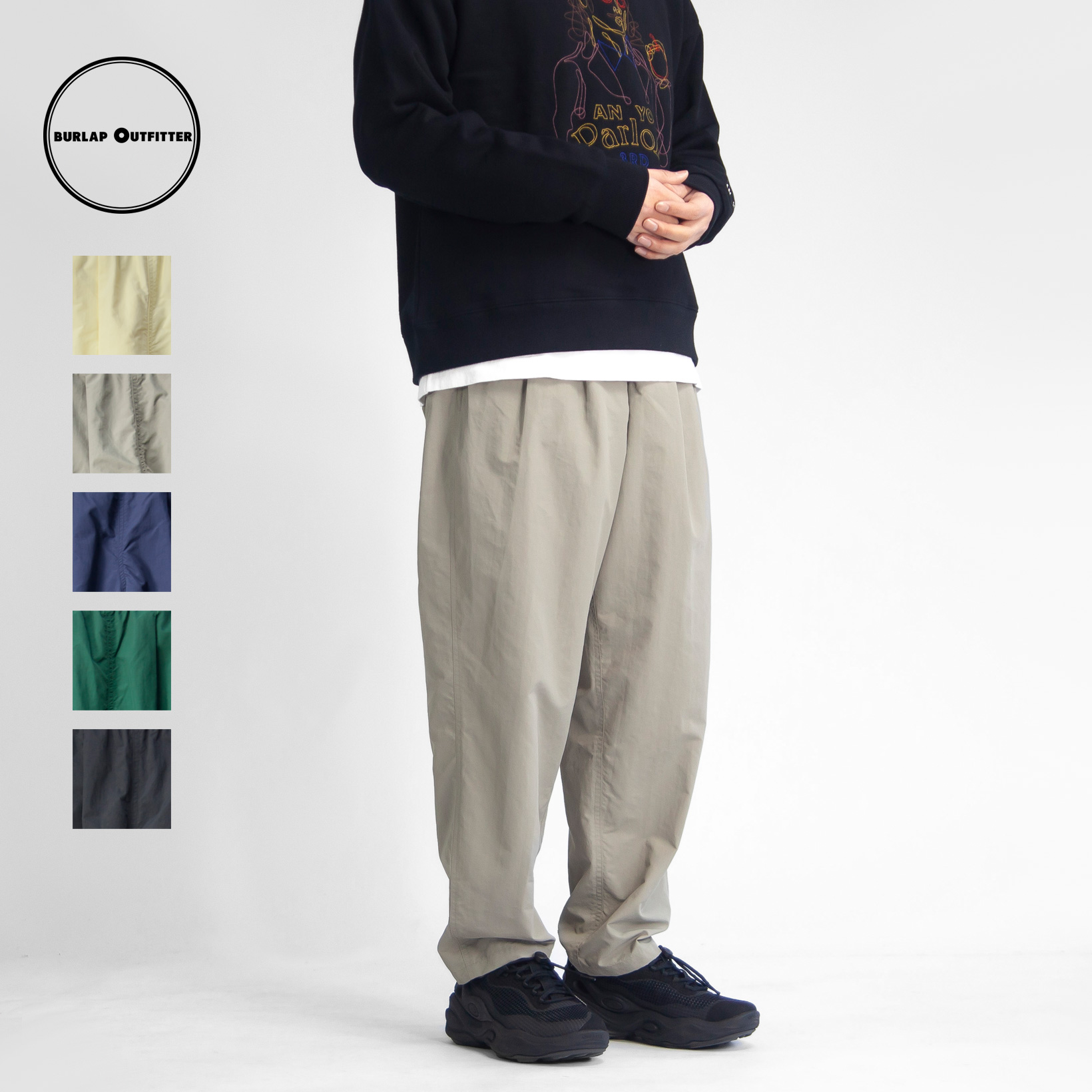 BURLAP OUTFITTER バーラップアウトフィッター TRACK PANT SUPPLEXナイロン イージーパンツ メンズ