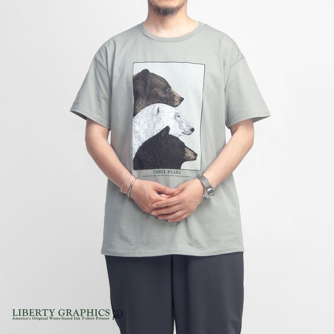 LIBERTY GRAPHICS リバティグラフィックス Three Bears プリントTシャツ メンズ