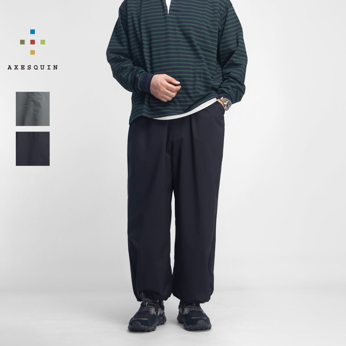 AXESQUIN アクシーズクイン パーテックス ヘリウム ビッグイージーパンツ セットアップ対応 メンズ