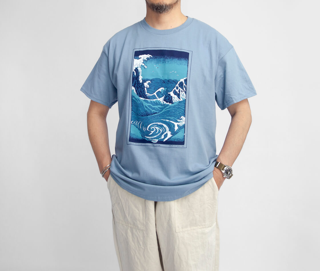 LIBERTY GRAPHICS リバティグラフィックス The Wave プリントTシャツ メンズ