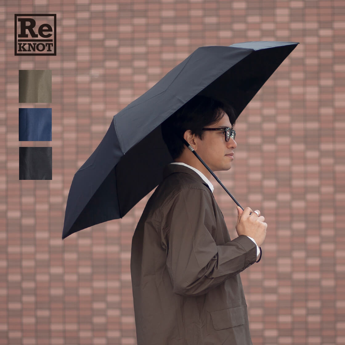 ReKNOT リノット ワンタッチ 自動開閉 折りたたみ傘 雨傘 軽量 メンズ レディース