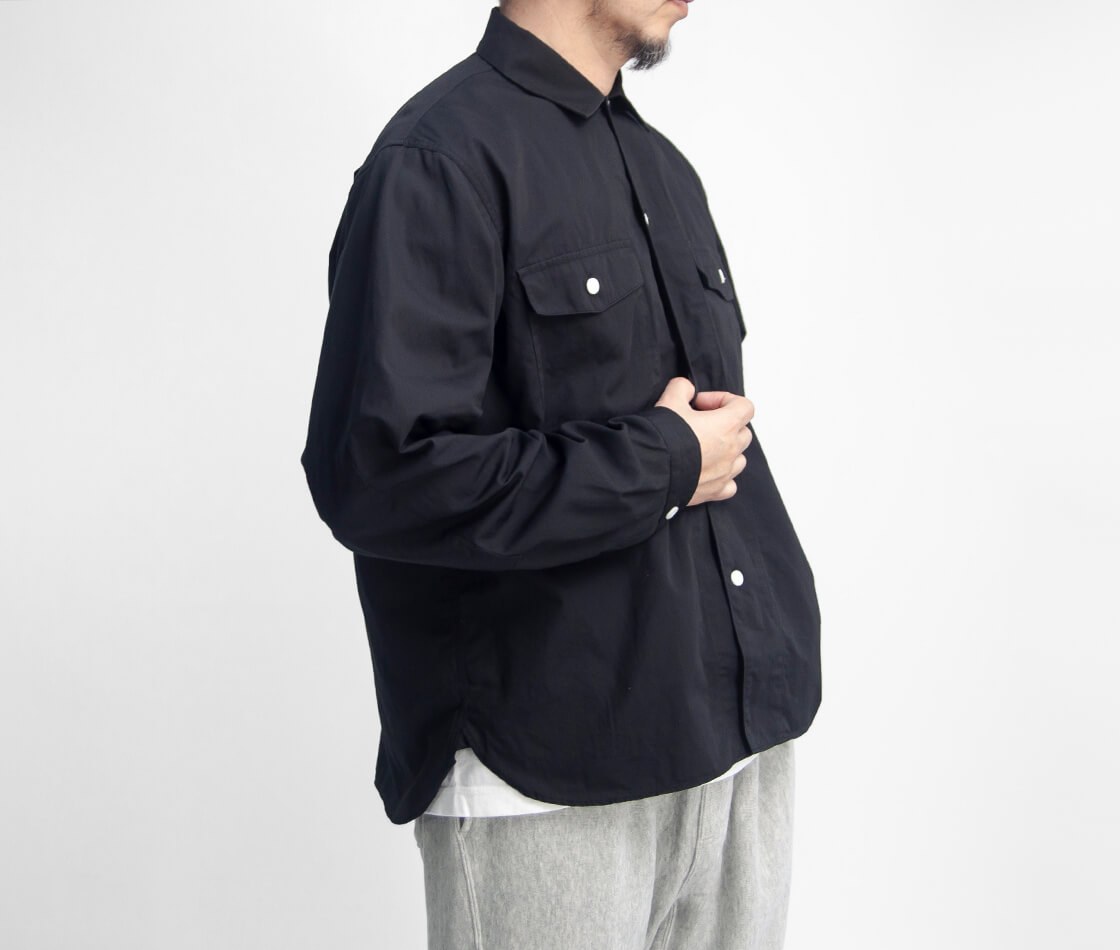 BRENA ブレナ FLAP コットンリネンウェザー ワークシャツ 日本製 メンズ